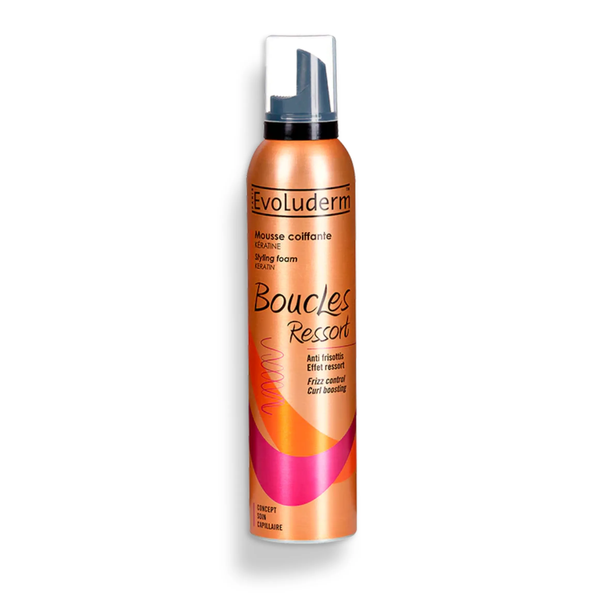 Boucles Ressort Mousse Coiffante Kératine 250ML
